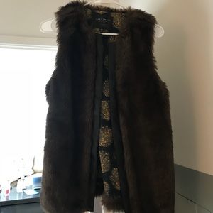 Faux fur vest